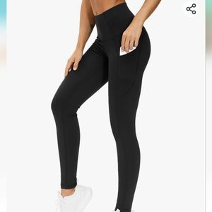 The gym people High Waist Yoga leggings with pockets size L.